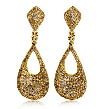 

Earrings for Women long Drop Earring western earrings setting AAA CZ stone fashion jewelry Free shipment birthday gift