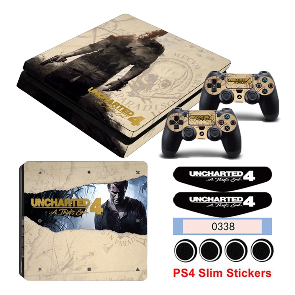 Uncharted 4 виниловая игровая наклейка для Playstation 4 Slim PS4 Slim консоль и чехол наклейки и защитное устройство для контроллеров