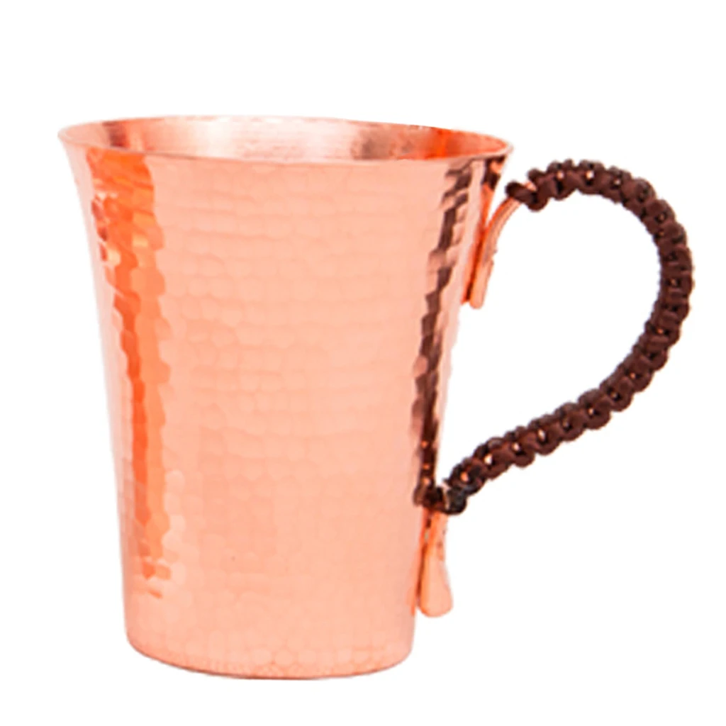 Moscow Mule Copper Mugs Solid Copper Drinking Cup for Moscow Mule Cocktail Wine Coffee Tea Drinks Beverage, 2 Sizes to Choose