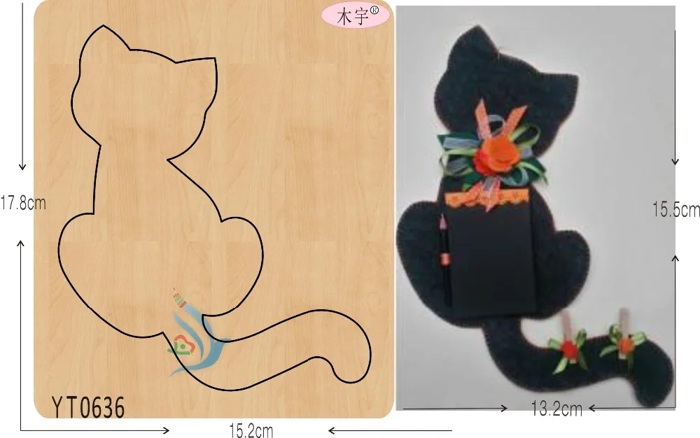 

Cat DIY new wooden mould cutting dies for scrapbooking Thickness-15.8mm/muyu/YT0636