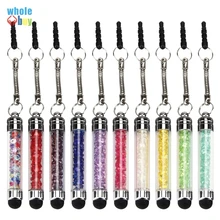 500 шт/партия,, Высококачественная Пылезащитная заглушка, сенсорная ручка, кристаллический стилус, Ультрамягкая высокочувствительная ручка для мобильного телефона iphone iPad