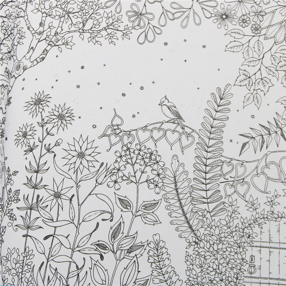 24 Pages Secret Garden English Edition Coloring Book For Children Adult Relieve Stress Kill Time Painting Drawing Book