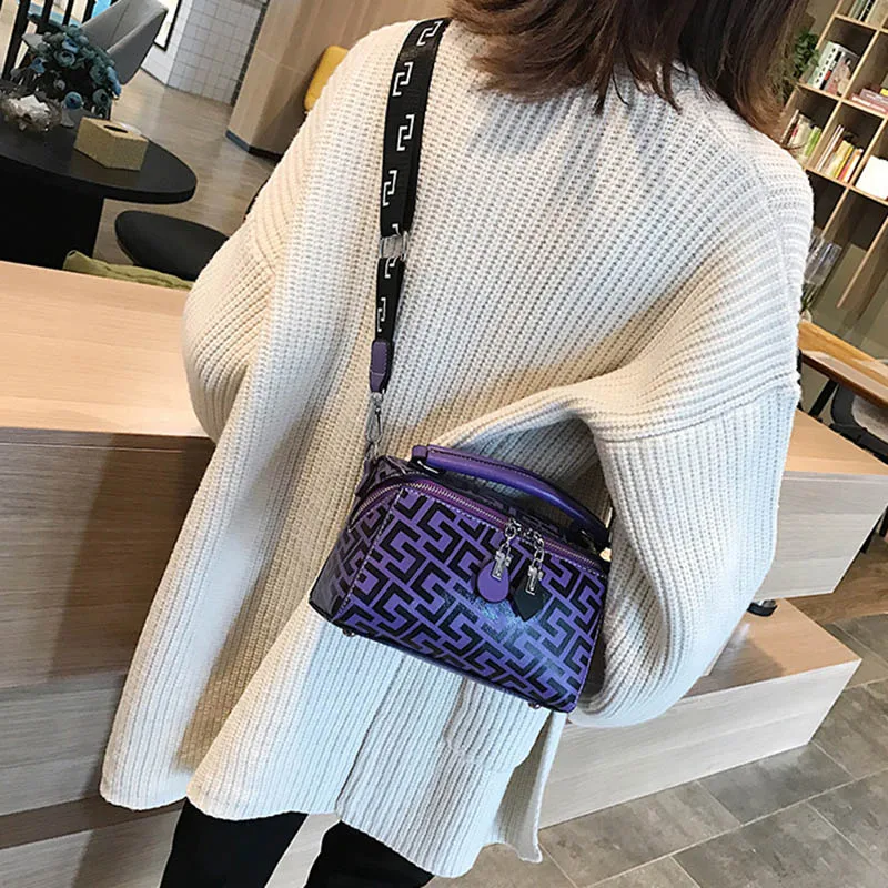 Women Fashion Printing Wide Shoulder Bag INS Popular Leather Handbag Exuqisite Female Messenger Bags Lady Luxury Bolsa SS3493 (7)