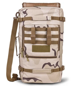 Мужской рюкзак для путешествий 50л, рюкзак для ноутбука, Большой Вместительный рюкзак для подростков, мужской рюкзак Mochila, водонепроницаемый нейлоновый военный рюкзак - Цвет: sand camouflage