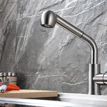 Свинца 304 Нержавеющая сталь смеситель для кухни водопроводной воды Смеситель для мойки фильтр нажмите очищенной воды Носик 337