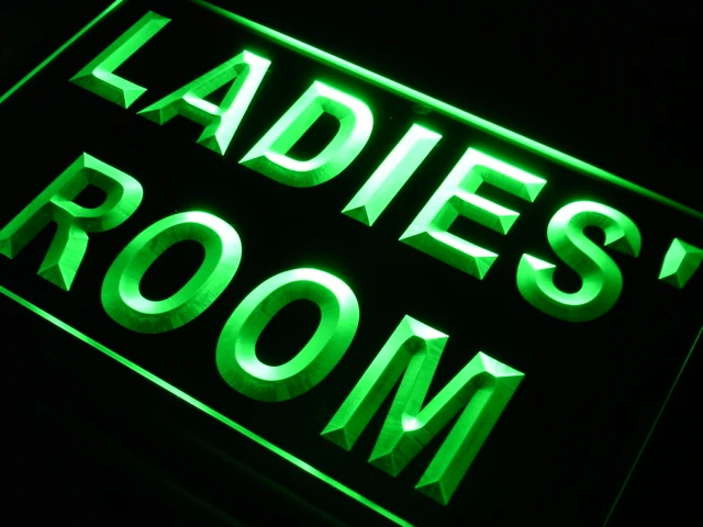 I630 Женская комната туалет уборная светодиодный неоновый свет знак включения/выключения 20+ цвета 5 размеров