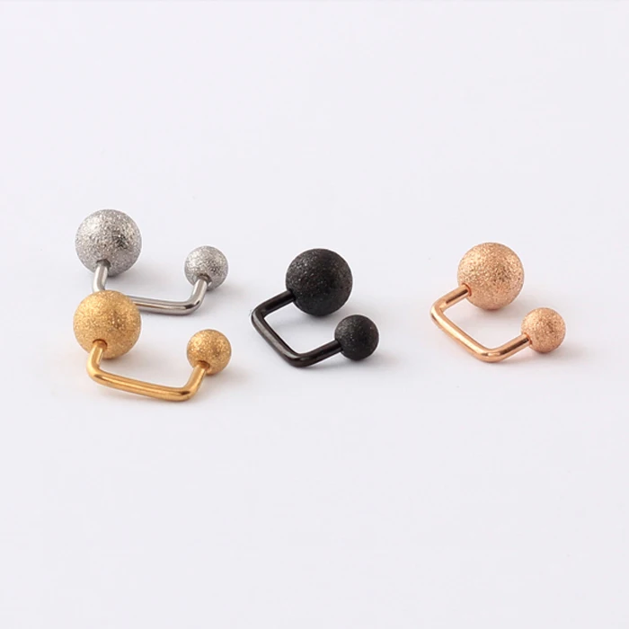 Серьги гвоздики из титановой стали с двумя шариковыми винтами 2 шт.|earrings nails|earrings