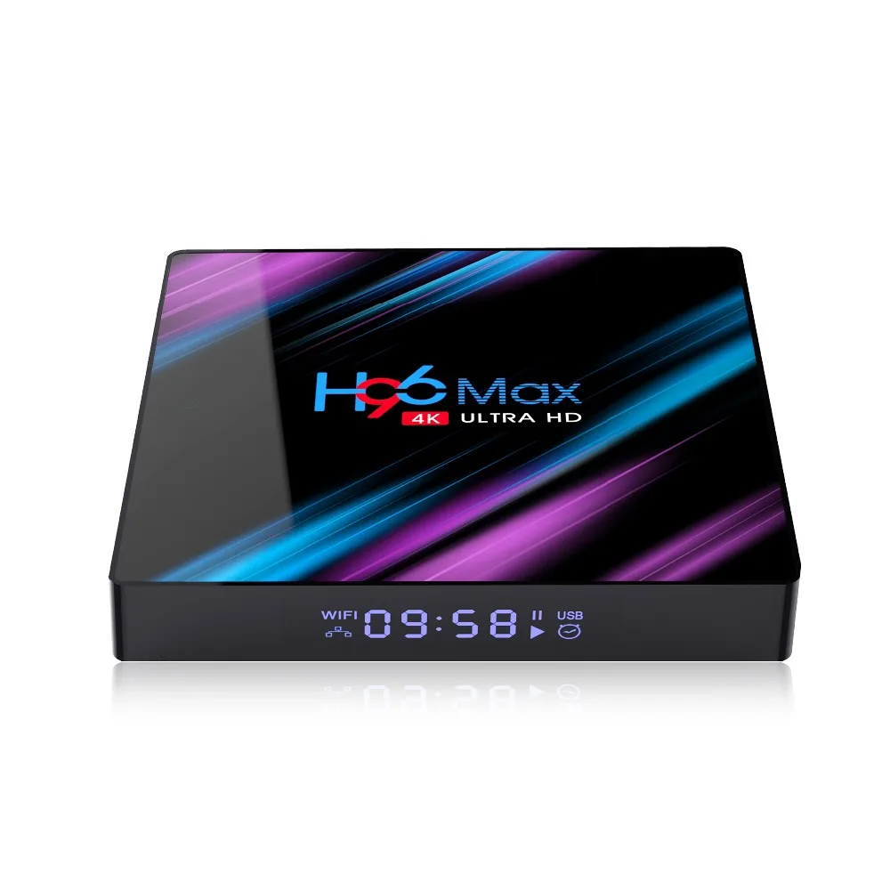 H96 MAX 3318 Android 9,0 Smart tv Box Rockchip RK3318 4 Гб ОЗУ 64 Гб ПЗУ BT4.0 USB3.0 2,4G/5G двойной wifi 3D 4K HDR телеприставка