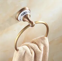 Новый Евро Винтаж Дизайн Полотенца кольцо/Мода античная латунь настенное крепление Для ванной Полотенца держатель и Полотенца висит