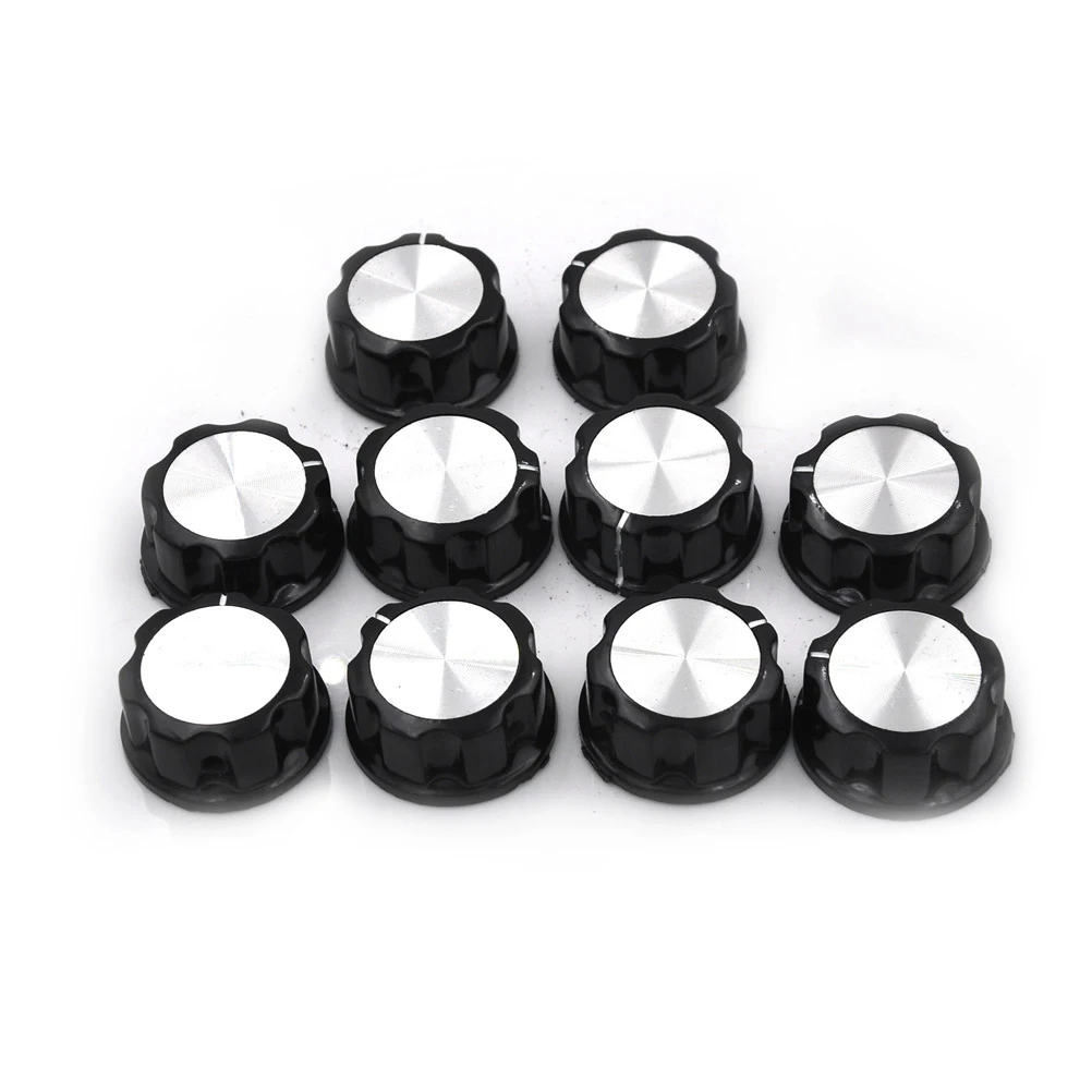 

10pcs/lot Diameter 33mm Hat MF-A04 Potentiometer Knob WH118/WX050 Bakelite Knob/ Copper Core Inner Hole 6mm