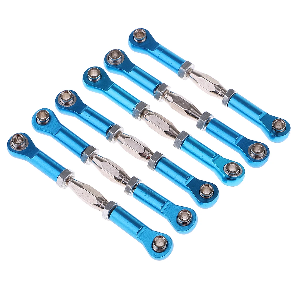 6Pairs Metal Front Rear Link Rods Linkage Turnbuckle 166617 166017 106017 for Redcat HSP RC Truck