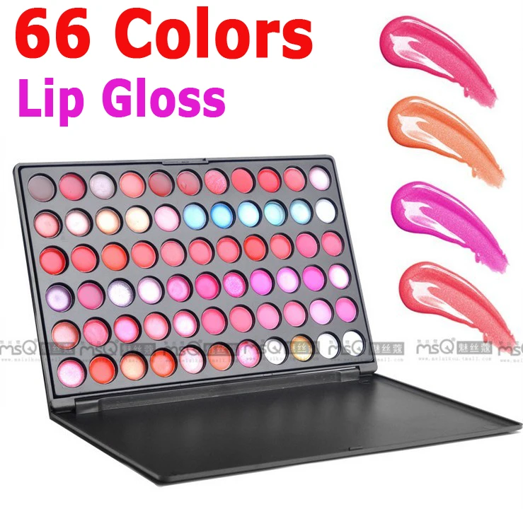 

Professional 66 Color Lip Gloss Lipstick pallet Moisture Lip makeup artist Palette Cosmetic Free Shipping