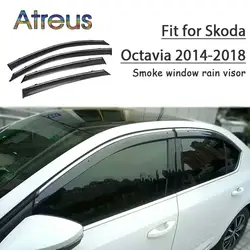 Atreus 1 компл. ABS для 2018 2017 2016 2015-2009 Аксессуары для Skoda Octavia Автомобиль Vent ВС дефлекторы гвардии дым козырек на ветровом стекле