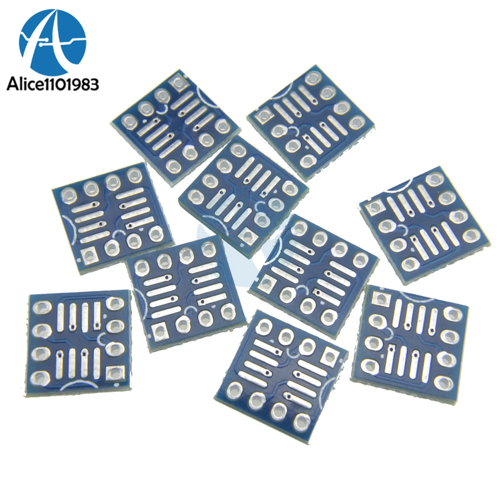 

20PCS SOP8 SO8 SOIC8 TO DIP8 Interposer Board PCB Board Adapter Plate Module Pitch Width 7.62mm Pin Pitch 2.54mm DIY NEW