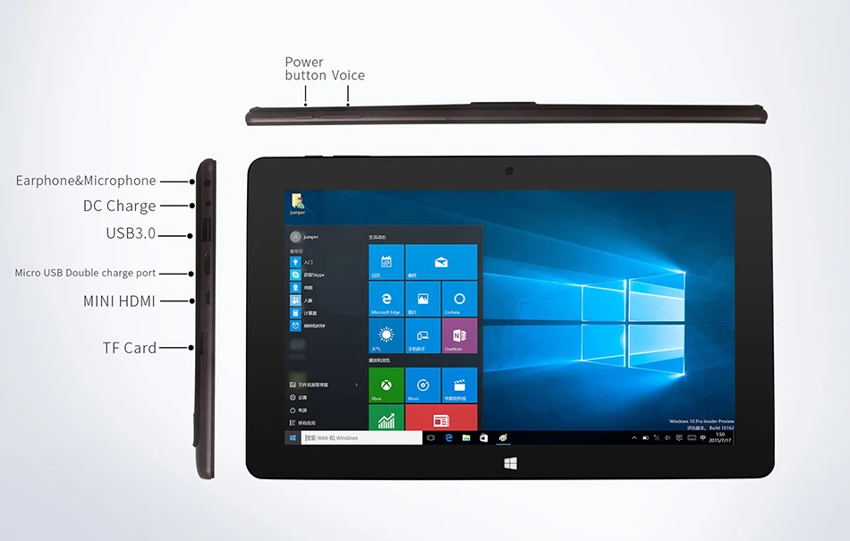 Jumper EZpad 4S Pro tablet 10.6 inch Intel Cherry Trail Z8350 4GB RAM 64GB ROM tablet pc Windows 10 windows tablet (5)