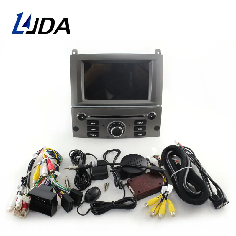 LJDA 1 Din Android 9,1 Car Radio para Peugeot 407, 2004-2010 reproductor Multimedia estéreo Auto GPS de Audio navegación DVD vídeo IPS