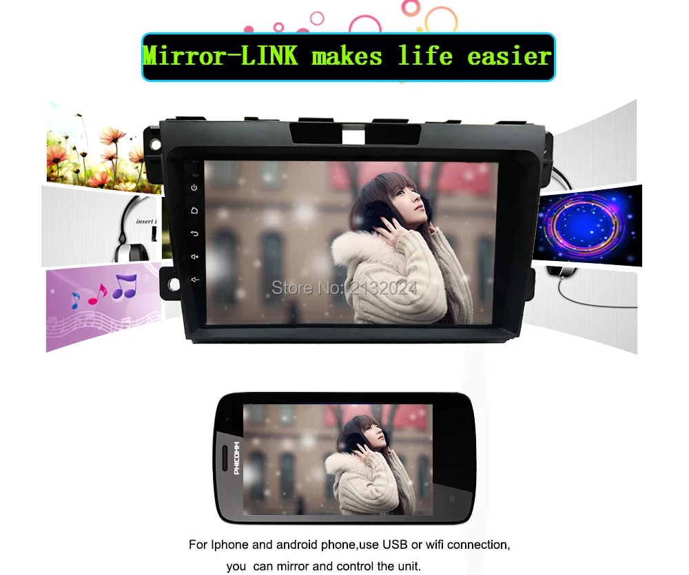 Sale Funrover 9" Android 8.0 2 din Car DVD Player multimedia for Mazda CX7 CX-7 2G+32G auto radio tape recorder GPS Navigation navi 13