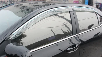 

For Toyota Corolla E170 Sedan 2013 2014 2015 2016 2017 Window Visor Rain Sun Shield Guard Deflector Trim 4pcs Car Styling