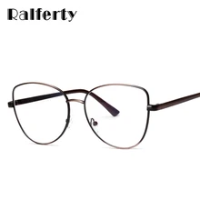Ralferty, Ретро стиль, кошачий глаз, оправа для очков, женские металлические очки, Золотые очки, аксессуары, оптическая оправа для очков, lunette Oculos 3235