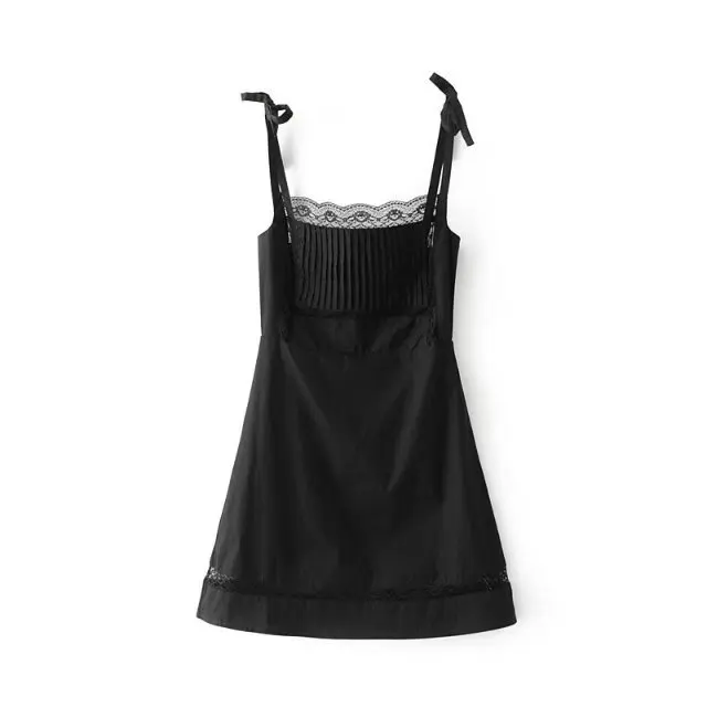 2017 Summer Fashion Dress Shoulder Strap Bowknot Women Lace | Женская одежда