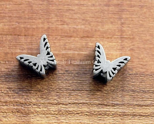 

Titanium TC4 Prism / Butterfly Design Beads/ Plummet / Pendant Polished / Stonewashed Surface