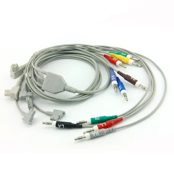 

Compatibe HP TC30 TC50 TC70 ECG EKG Cable Leadwires for Trim series 10 lead wires Banana4.0 Din3.0 Snap AHA or IEC