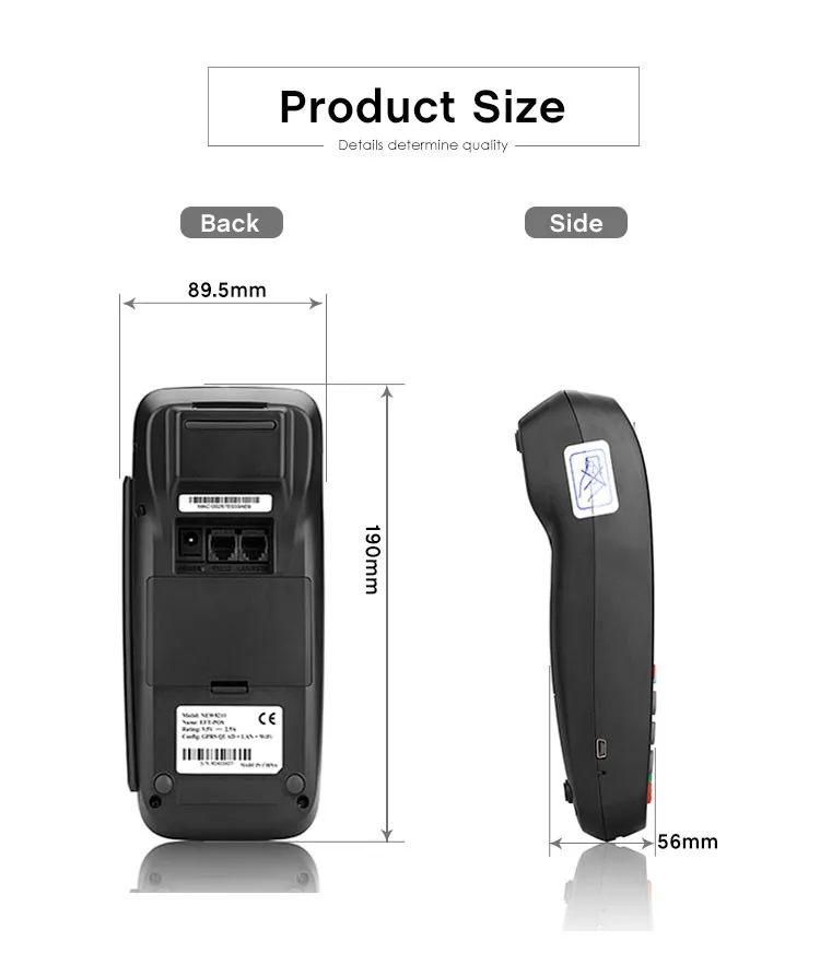 Серый цвет дешевая цена портативный считыватель Mifare pos-терминал 8210 с GPRS, 3g для опционального NEW8210