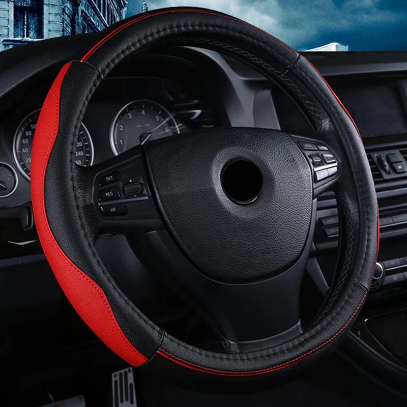 XWSN Высококачественная кожаная крышка рулевого колеса подходит для Infiniti Acura DS Lincoln Tesla Jac JEEP 38 см автомобильный Стайлинг