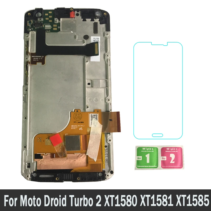 

Lcds For Motorola Moto Droid Turbo 2 XT1580 XT1581 XT1585 With Frame Display Touch Screen Digitizer Assembly Replacement Parts