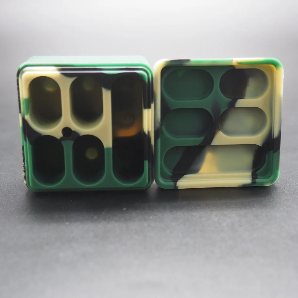 green black mixed colors silicone square box (3)