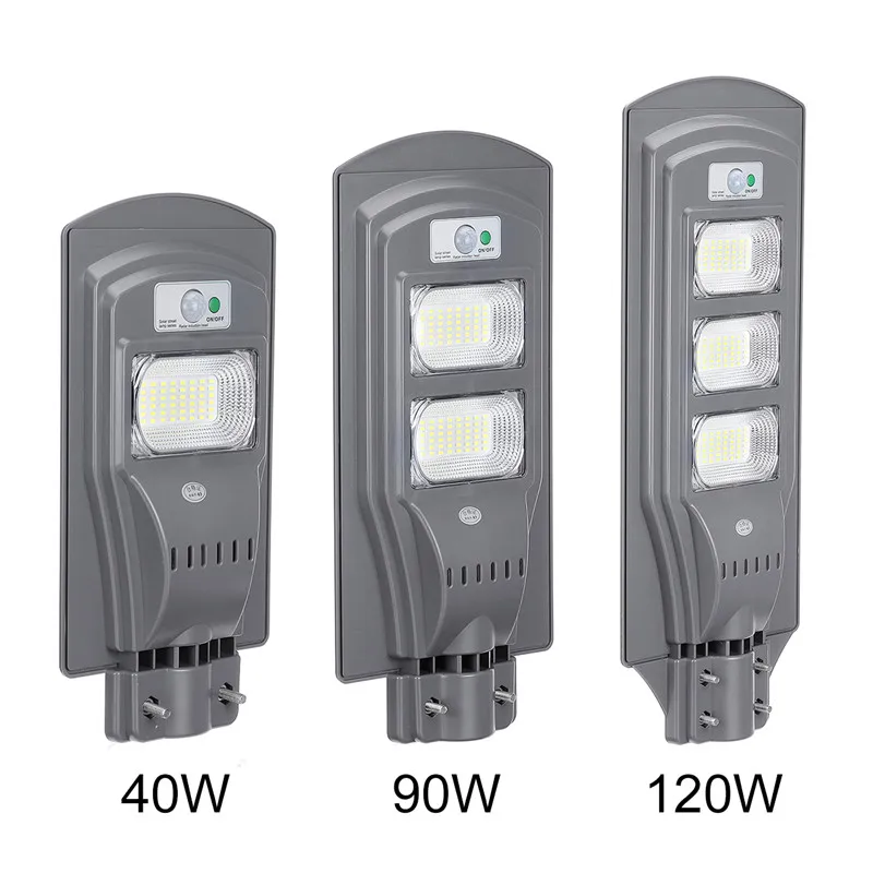 20W/40W/60W/90W LED Solar Powered Light Dusk to Dawn PIR Motion Sensor Lamp 