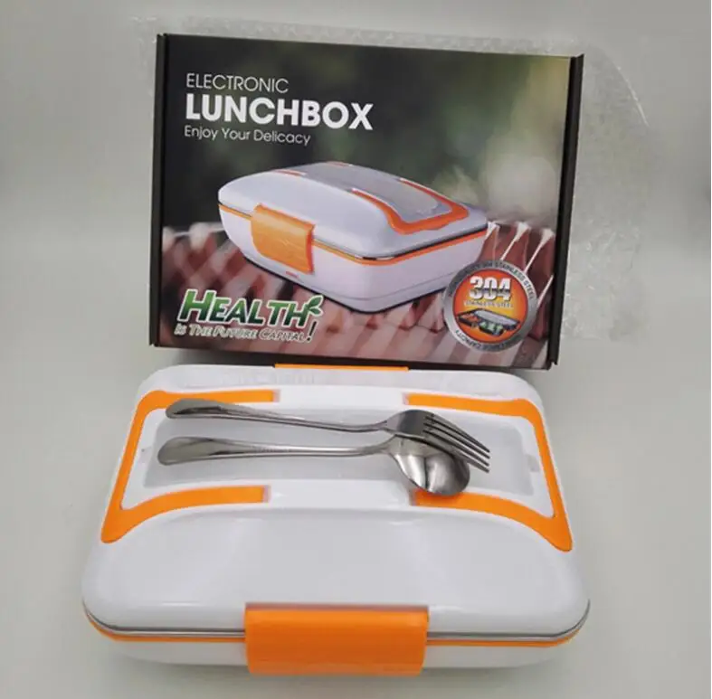 

Both Car/Home Use Electric Lunch Box Stainless Steel inner Pot Food Heater Heated Lunch Boxes Electric food Warmer