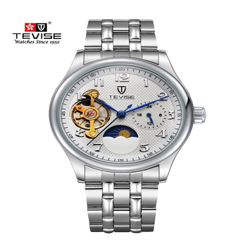 Brand font b Men b font Watch Original TEVISE Automatic font b Mechanical b font Tourbillon