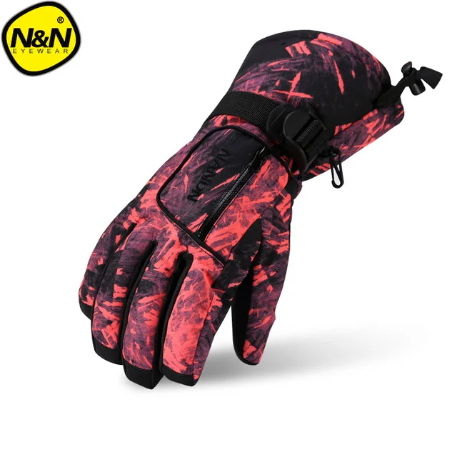 NANDN, зимние теплые лыжные перчатки для сноубординга, размеры s, m, en, женские, детские, зимние варежки, водонепроницаемые, для катания на лыжах, снегоходов, Handschoemen Air+ XS, s, m, l, xl - Цвет: MODEL 2