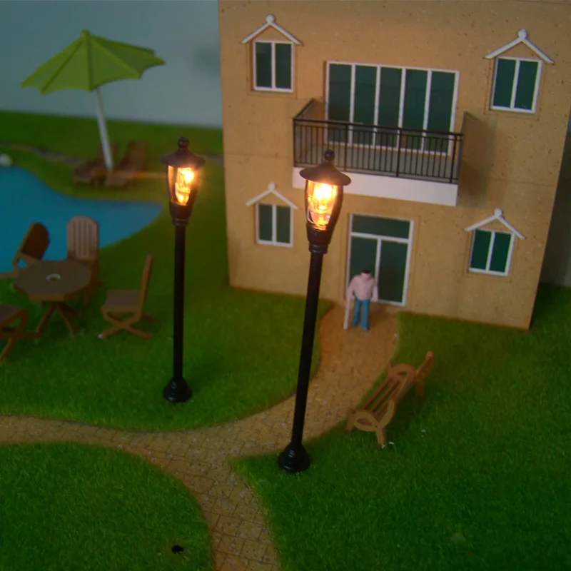 1:100 20X HO Scale Model Layout Single Head Garden Light Lamppost Lamp NEW V6D0 1:100 20X HO Scale Model Layout Single Head Garden Light Lamppost Lamp NEW V6D0