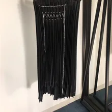 FOMOLAYIME новые юбки женские модные черные плиссированные юбки