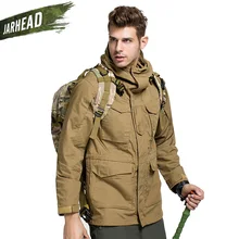 Classic American Outdoor Coats High Quality Men's Waterproof Windproof Hunting Middle Long Coat M65 Tactical Windbreaker Trench autumn m65 jungle hooded jacket outdoor hiking hunting detachable liner windbreaker army tactical windproof waterproof coat