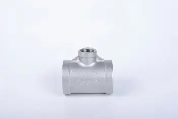 

304 Stainless Steel Reducing Tee, 3/4" to 3/8" to 3/4" Female BSPT Thread -Pipe Fitting