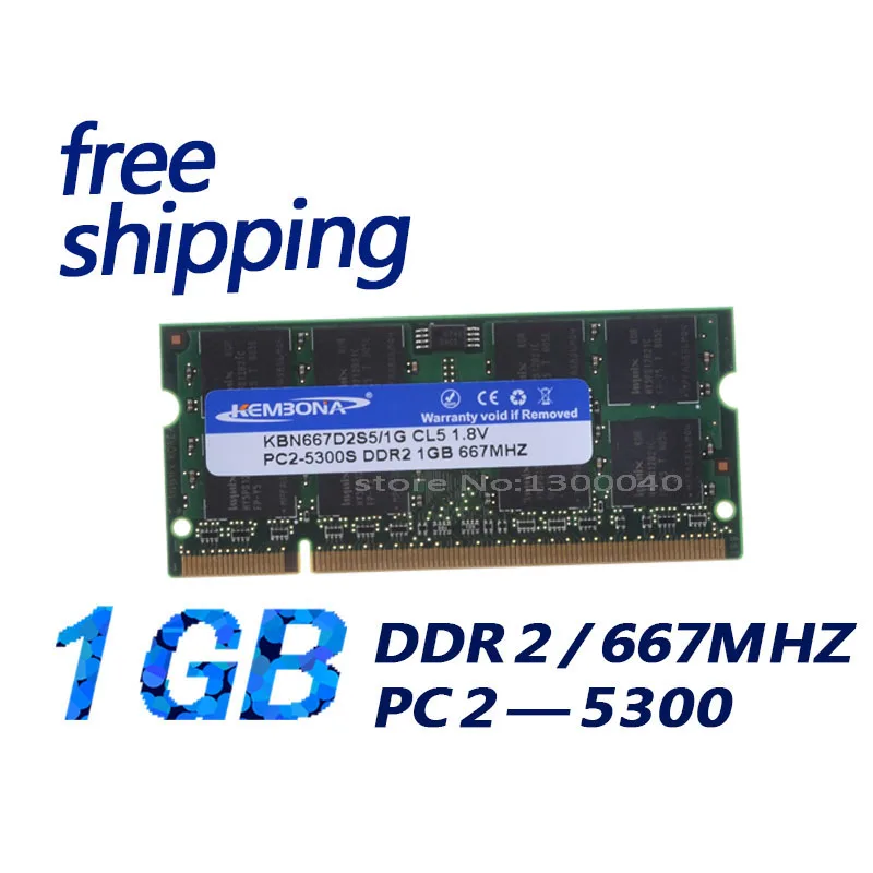 En Ligne KEMBONA Scellé DDR2 667 1 GB (pour tous carte mère) Mhz PC2 5300 1 GB 200pin pour ordinateur portable portable RAM Mémoire