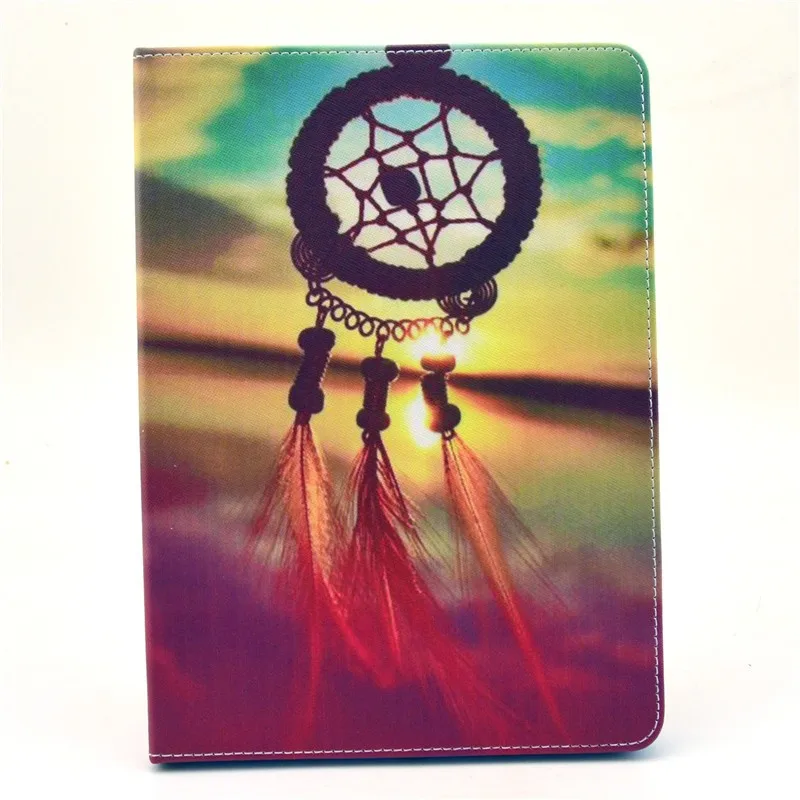 PU Leather Case For iPad Air 2 6 Case Fashion Cartoon Tower Folio Stand Tablet Cover 9.7 Inch Protector Skin For iPad Air 2 New  (53)