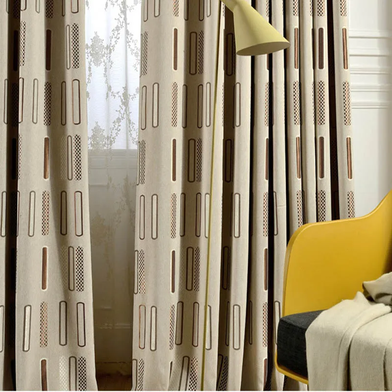 Modern Blackout Curtains For Living Room Blinds Gemoetric ... on {keyword}