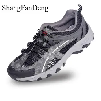 

Men's New Outdoor Hiking Shoes Stream Shoes Men's Casual Shoes Improved Breathable Mesh Upper And Rubber Outsole Non-Slip Shoes