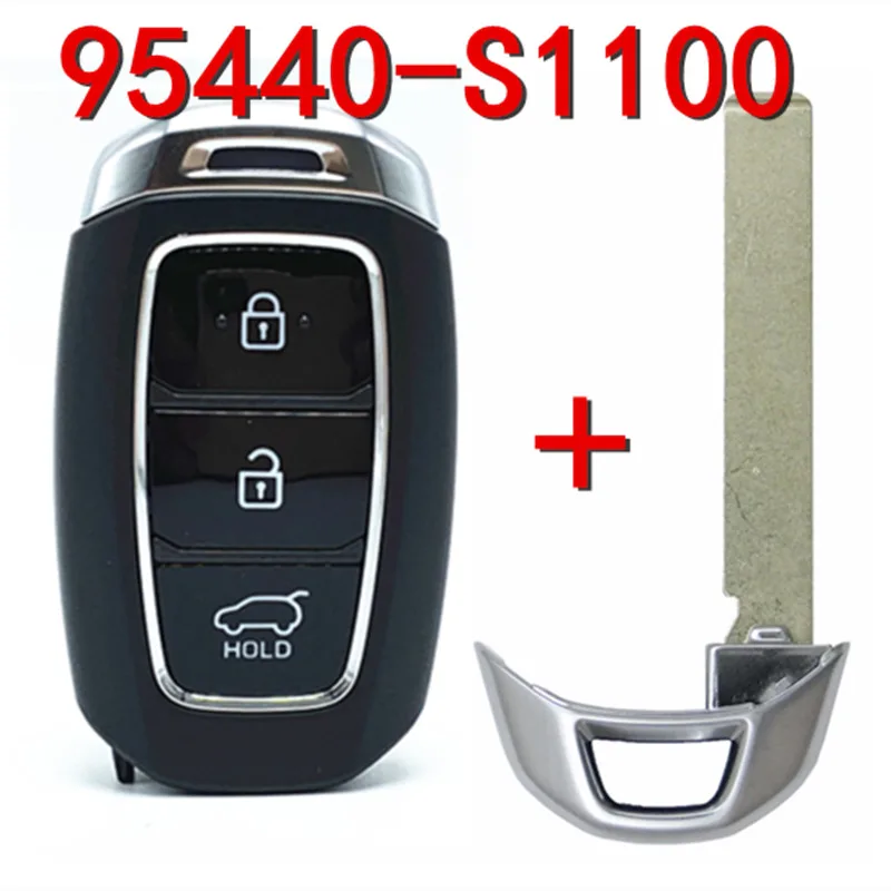 Для подлинного hyundai Smart Key Remote 95440S1000 81996S1020 для hyundai Santa Fe Smart Remote Insert Key FOB 95440S1100 - Количество кнопок: 95440-S1100