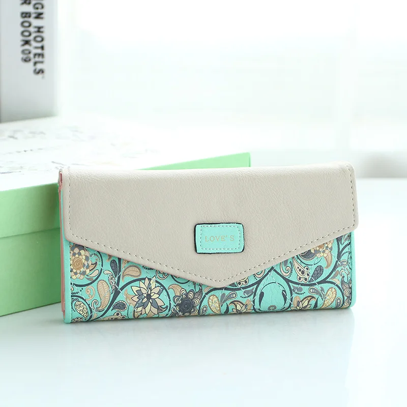 Fashion Coin Purse Floral Women Wallet 5 Colors Flower Long Wallets Popular Change Purse Delicate Casual Lady Cash Purse