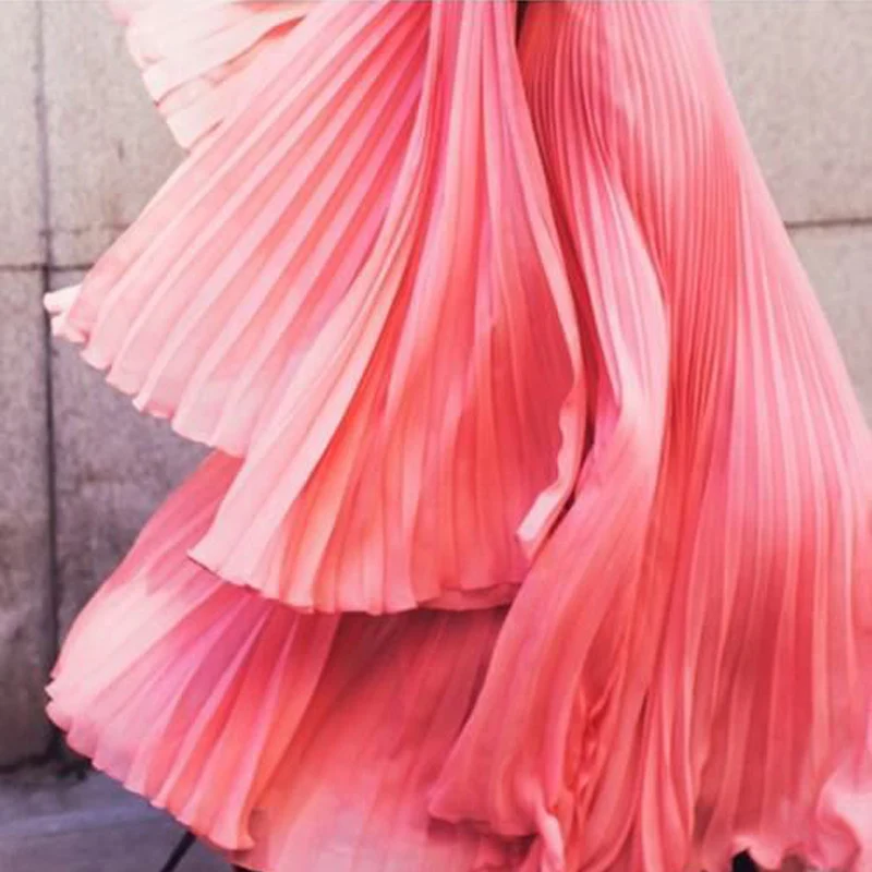 Элегантные розовые шифоновые длинные вечерние платья Женские винтажные драпированные платья макси с круглым вырезом и рукавами-плащами