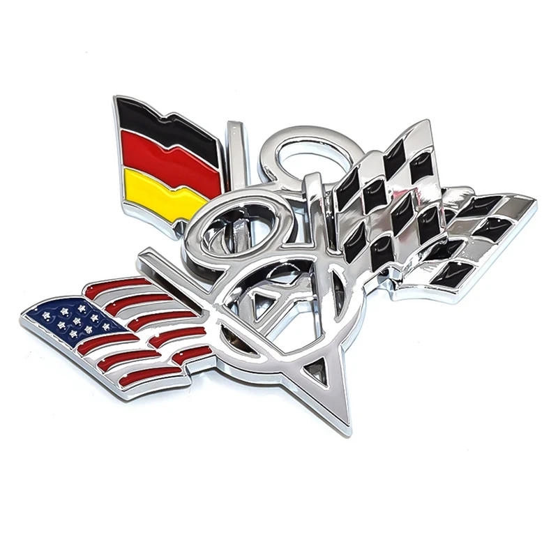 Металлическая 3d эмблема V8 US Flag Moto наклейка с логотипом на автомобиль для