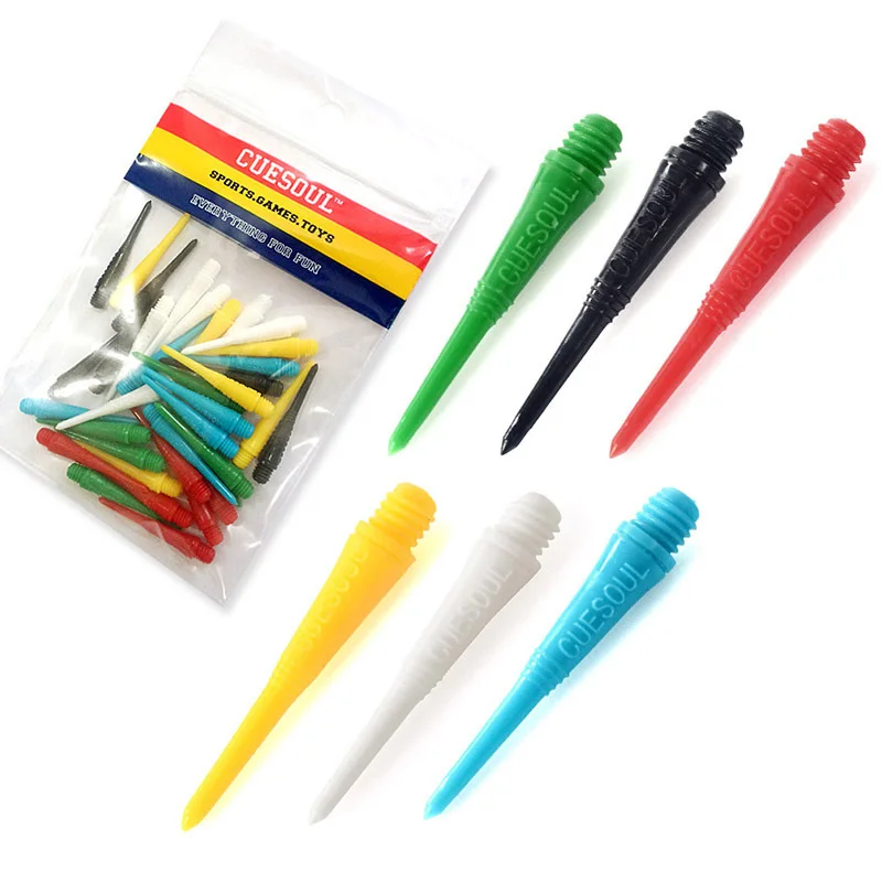 

New 36 x Dart Soft Tip Durable Soft Tips Points Needle Replacement Set For Electronic Dart White black