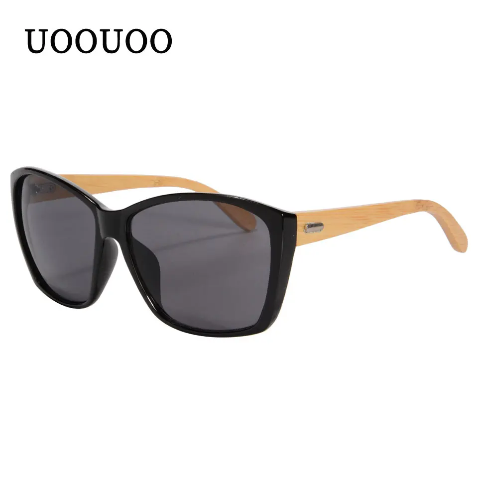 Модные женские солнцезащитные очки Женские бамбуковые UV400 зеркальные для