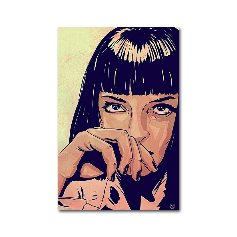 

Pulp Fiction Vintage Movie Art Silk Canvas Poster Print 13x20 20x30 inch Pictures for Living Room Decoration Home Decor (more)-5