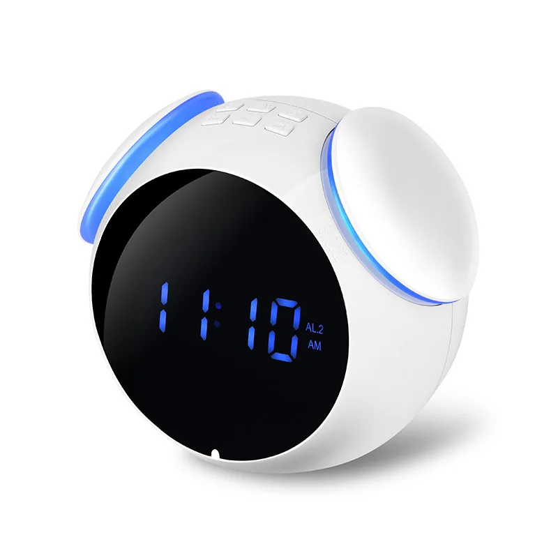 INGELON K11 Bluetooth 4,2 радио Будильник с динамиком с 2 Порты usb светодиодный цифровой будильник домашний Decration Повтор Настольные часы - Цвет: AlarmClock-W